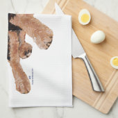 愛国的なテリアパピー キッチンタオル (四つ折り)