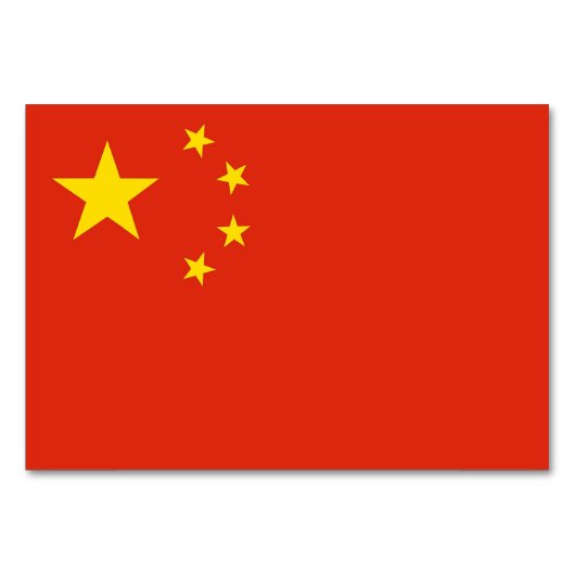 愛国的なテーブルカードと中国国旗 テーブルナンバー (裏面)