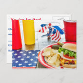 愛国的なテーマのパーティの招待状ポストカード インビテーションポストカード (正面/裏面)