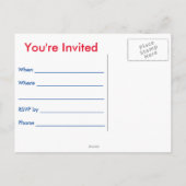 愛国的なテーマのパーティの招待状ポストカード インビテーションポストカード (裏面)