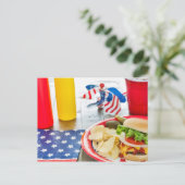 愛国的なテーマのパーティの招待状ポストカード インビテーションポストカード (スタンド正面)