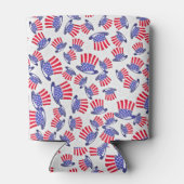 愛国的なトップハット独立記念日 缶クーラー (裏面)