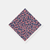 愛国的なトップハット スタンダードカクテルナプキン (角)