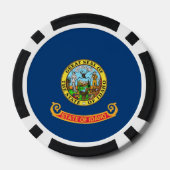 愛国的なトランプのポーカーチップとアイダホ州旗 ポーカーチップ (裏面)