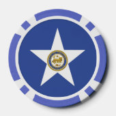 愛国的なトランプのポーカーチップとヒューストン国旗 ポーカーチップ (裏面)