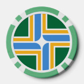 愛国的なトランプのポーカーチップとポートランド州旗 ポーカーチップ (裏面)