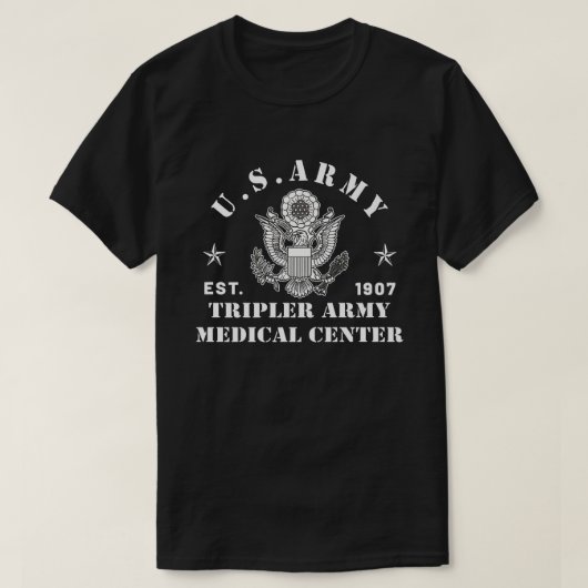 愛国的なトリプラー陸軍医療センターハワイHi Ar Tシャツ (デザイン正面)