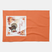 愛国的なトルキーの感謝祭 キッチンタオル (横)