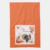 愛国的なトルキーの感謝祭 キッチンタオル (縦)