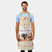 愛国的なトルコの感謝祭 エプロン (着用した状態)