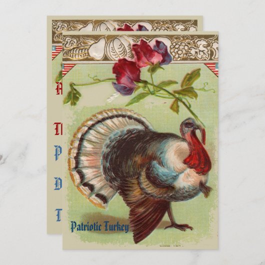 愛国的なトルコパーティの招待状 招待状 (正面/裏面)