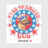 愛国的なドイツの羊飼いビニールステッカー シール (シート)