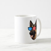 愛国的なドイツの羊飼い コーヒーマグカップ (正面右)