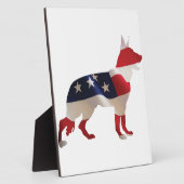 愛国的なドイツの羊飼い フォトプラーク (側面)