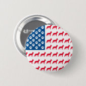 愛国的なドイツの羊飼い 缶バッジ (正面&裏面)