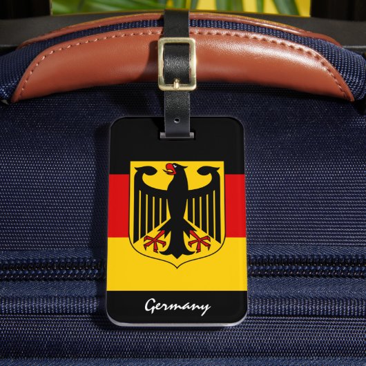 愛国的なドイツの荷物タグ、ドイツ国旗 ラゲッジタグ (正面インサイチュ2)