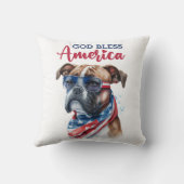 愛国的なドッグボクサー クッション (裏面)