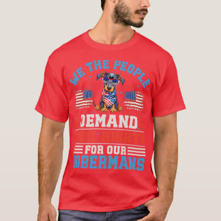 愛国的なドベルマン犬 Tシャツ