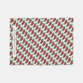 愛国的なドミニカ地図カスタマイズスクリプト フリースブランケット (正面(横))