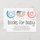 愛国的なドーナツベビー散水書籍ベビーカード サンキューカード (正面/裏面)