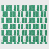 愛国的なナイジェリア国旗の地図 ラッピングペーパー (フラット)