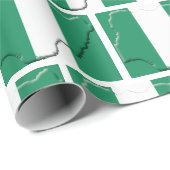 愛国的なナイジェリア国旗の地図 ラッピングペーパー (ロールコーナー)