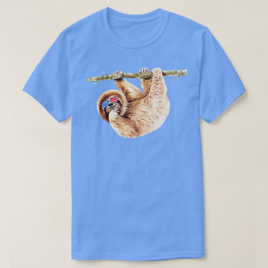 愛国的なナマケモノ愛好家 Tシャツ (デザイン正面)