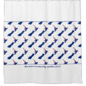 愛国的なニュージーランドのカスタマイズ可能な聖なる書物、 経典 シャワーカーテン (正面)