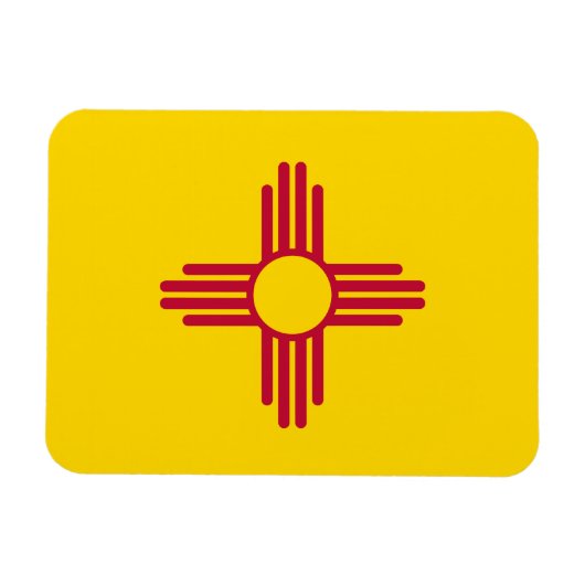 愛国的なニューメキシコ州旗 マグネット (横)