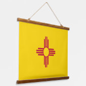 愛国的なニューメキシコ州旗 吊り下げ型タペストリー (傾斜あり)