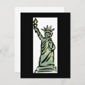 愛国的なニューヨークの結婚式は日付カードを保存 案内ポストカード (正面/裏面)