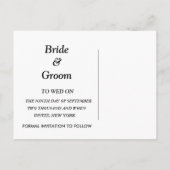 愛国的なニューヨークの結婚式は日付カードを保存 案内ポストカード (裏面)