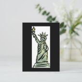 愛国的なニューヨークの結婚式は日付カードを保存 案内ポストカード (スタンド正面)