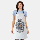 愛国的なニワトリ飼育者ベクターグラフィックTシャツ_1 エプロン (着用した状態)