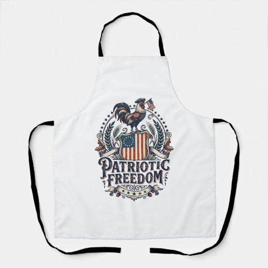 愛国的なニワトリ飼育者ベクターグラフィックTシャツ_1 エプロン (正面)