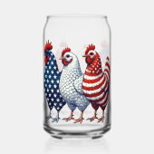 愛国的なニワトリ ガラス缶 (裏面)
