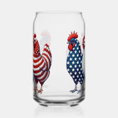 愛国的なニワトリ ガラス缶 (左)