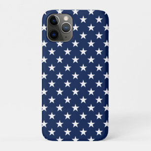 愛国的なネイビーブルーアメリカ国旗の星柄 iPhone 11 PROケース