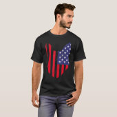愛国的なネコ+子猫+猫耳+7月4日 Tシャツ (正面フル)