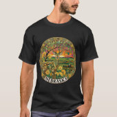 愛国的なネブラスカ州のシンボル Tシャツ (正面)