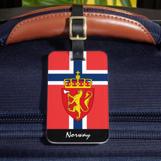 愛国的なノルウェーの荷物タグ、ノルウェー国旗 ラゲッジタグ (正面インサイチュ2)