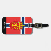 愛国的なノルウェーの荷物タグ、ノルウェー国旗 ラゲッジタグ (正面横)