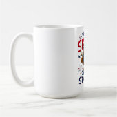 愛国的なハイランドカウの面白いコーヒーマグ コーヒーマグカップ (左)