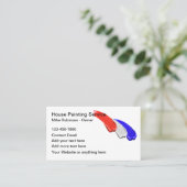 愛国的なハウスペインター絵を描ブラシストローク 名刺 (スタンド正面)