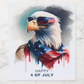 愛国的なハゲワシ ワインラベル (シングルラベル)