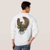 愛国的なハゲワシ Tシャツ (裏面フル)