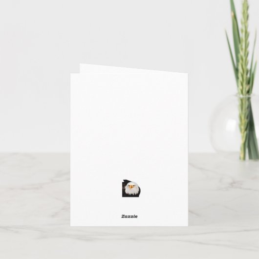 愛国的なハゲ誇りを持ったイーグルアメリカ国旗軍隊 ノートカード (裏面)