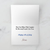 愛国的なハム無線グリーティングカード カード (内部)