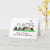 愛国的なハム無線グリーティングカード カード (黄色い花)