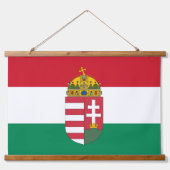 愛国的なハンガリーのタペストリー、額縁ハンガリー国旗 吊り下げ型タペストリー (正面)